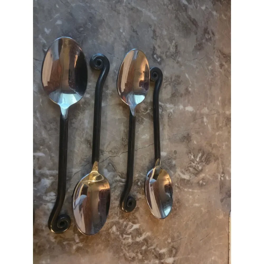 Hampton Silversmiths Coil Tip Large Dinner Spoons Set of 8